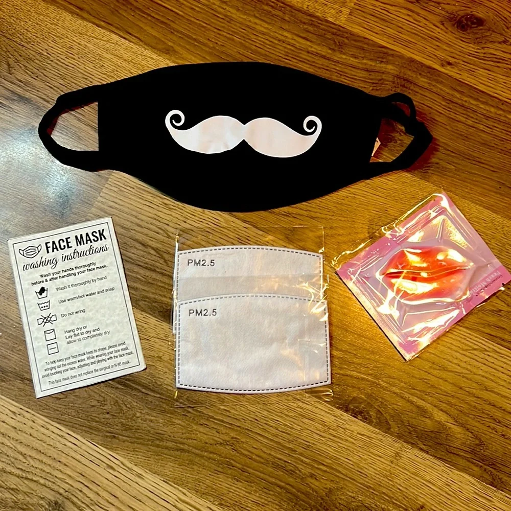 Mustache Mask Kit with Filter Pocket